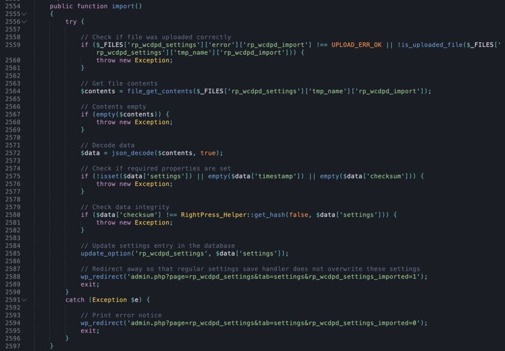 Przykład podatnego kodu – mechanizm ataku w WooCommerce Dynamic Pricing and Discounts